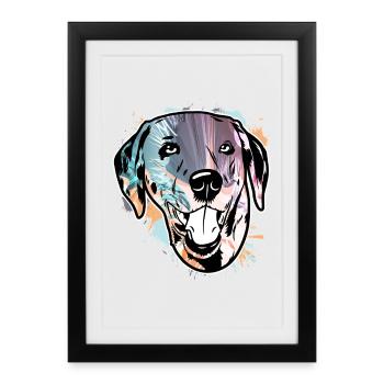 Dalmate - Affiche encadrée (27 × 37 cm) - noir - Devant