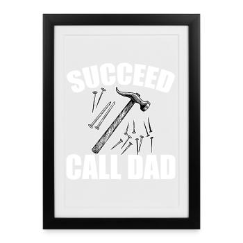 Erfolg durch Handwerkskunst - Gerahmtes Poster (27 × 37 cm) - Schwarz - Vorne