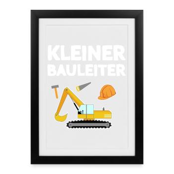 Little Construction Supervisor Kids Design - Framed poster (27 × 37 cm) - black - Front