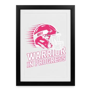 Breast Cancer Awareness Warrior In Progress - Framed poster (27 × 37 cm) - black - Front