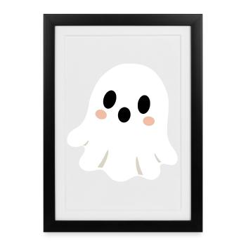 Cute Ghost - Framed poster (27 × 37 cm) - black - Front
