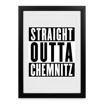 Tout droit sorti de Chemnitz (couleurs changeantes) - Affiche encadrée (27 × 37 cm) - noir - Devant