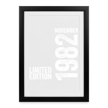 Novembre 1982 Édition Limitée Novembre 1982 - Affiche encadrée (27 × 37 cm) - noir - Devant