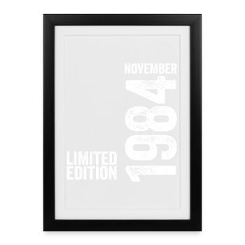 Novembre 1984 Édition Limitée Novembre 1984 - Affiche encadrée (27 × 37 cm) - noir - Devant