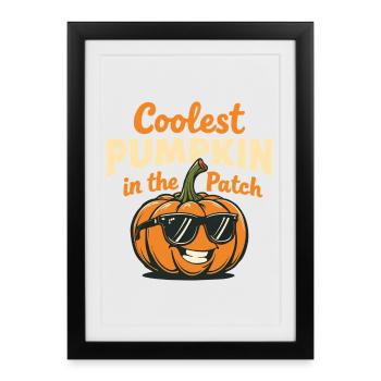 Coolest Pumpkin in the Patch - Framed poster (27 × 37 cm) - black - Front
