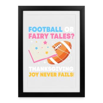 Thanksgiving Gender Reveal Future Maman - Affiche encadrée (27 × 37 cm) - noir - Devant