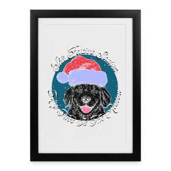 CETTE SAISON DES FÊTES EST LA RAISON POUR LAQUELLE MON VISAGE EST - Affiche encadrée (27 × 37 cm) - noir - Devant