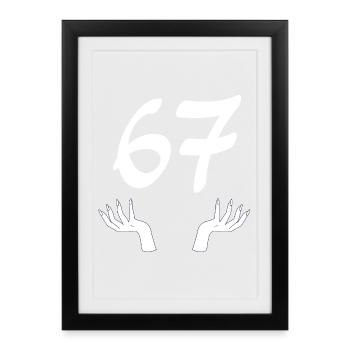 67 Six-Sept - Affiche encadrée (27 × 37 cm) - noir - Devant