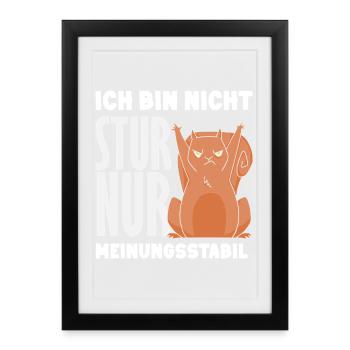 Not stubborn, just stable in opinion - Framed poster (27 × 37 cm) - black - Front
