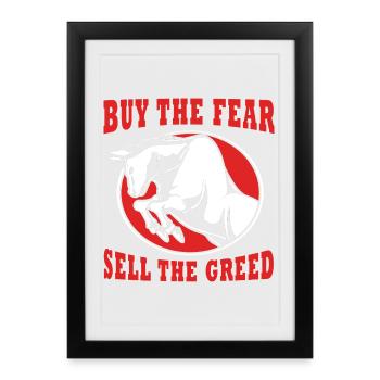 Finance Actions Argent Trading Bitcoin Capital - Affiche encadrée (27 × 37 cm) - noir - Devant