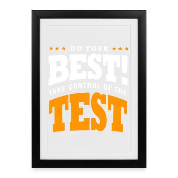 Exam Teacher Abi Abitur - Framed poster (27 × 37 cm) - black - Front