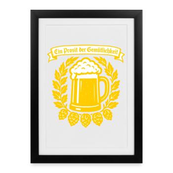 Ein Prosit der Gemütlichkeit - Framed poster (27 × 37 cm) - black - Front