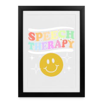 Speech Therapy Speech Therapist Speech Therapist - Framed poster (27 × 37 cm) - black - Front