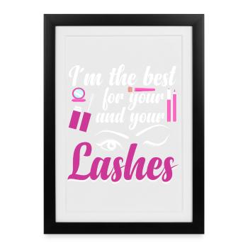  Eyelash Artist Cosmetologist Lash Technician - Framed poster (27 × 37 cm) - black - Front