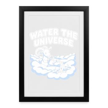 Water the universe - Framed poster (27 × 37 cm) - black - Front