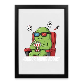 Horror movie lover Alien - Framed poster (27 × 37 cm) - black - Front