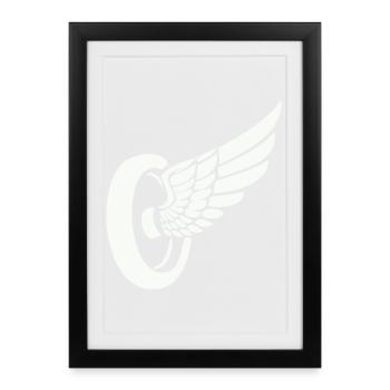Tire Wings - Framed poster (27 × 37 cm) - black - Front