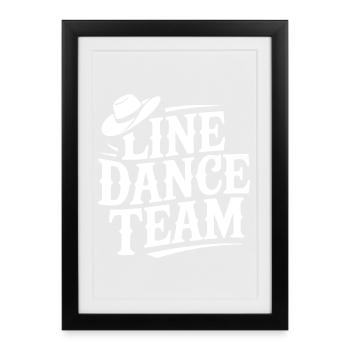Line Dance Team Logo - Framed poster (27 × 37 cm) - black - Front