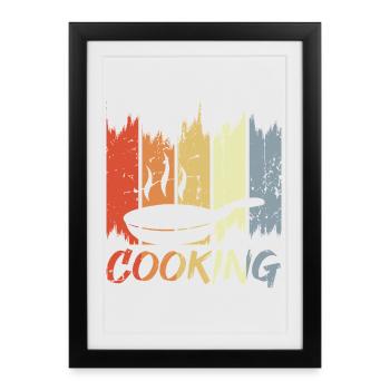 Cuisine vintage - Affiche encadrée (27 × 37 cm) - noir - Devant
