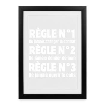 delivery person, postal worker, carrier - Framed poster (27 × 37 cm) - black - Front
