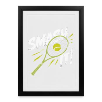 Je peux pas j ai padel - Affiche encadrée (27 × 37 cm) - noir - Devant