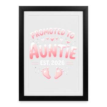 Tante 2026 Tante 2026 Promue Tante 2026 - Affiche encadrée (27 × 37 cm) - noir - Devant