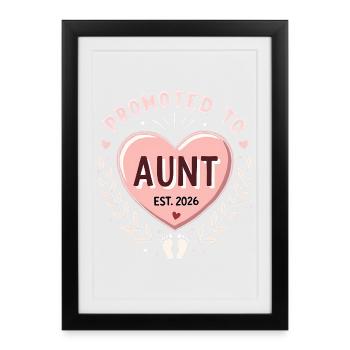 Tante 2026 Tante 2026 Promue Tante 2026 - Affiche encadrée (27 × 37 cm) - noir - Devant