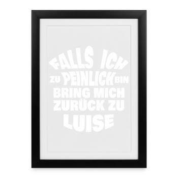 Luise en enterrement de vie de garçon - Affiche encadrée (27 × 37 cm) - noir - Devant