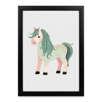 Cute Pony - Framed poster (27 × 37 cm) - black - Front