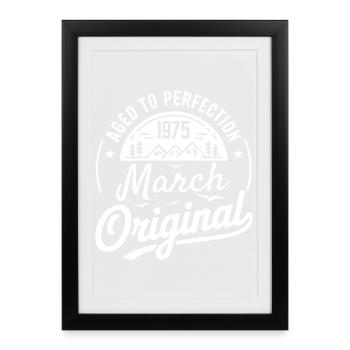 March 1975 – Legend of the Peaks and Mountains - Framed poster (27 × 37 cm) - black - Front