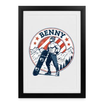 Benny, vintage look - Framed poster (27 × 37 cm) - black - Front