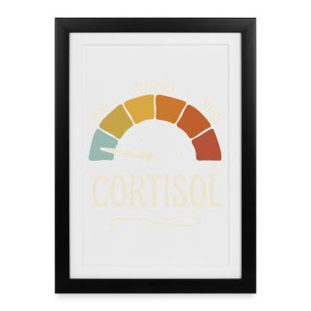 Low cortisol meme - Framed poster (27 × 37 cm) - black - Front