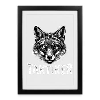 Tactician – Cunning Fox - Framed poster (27 × 37 cm) - black - Front