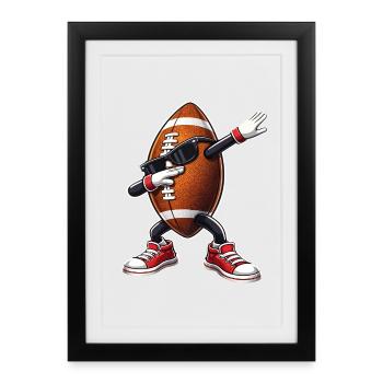 Dabping du football américain - Affiche encadrée (27 × 37 cm) - noir - Devant