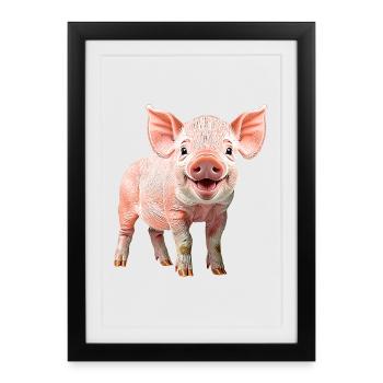 Piglets - Framed poster (27 × 37 cm) - black - Front