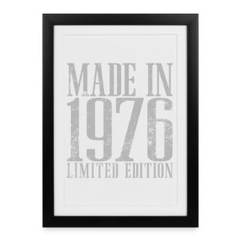 1976 Vintage Born Vintage Birthday Gift - Framed poster (27 × 37 cm) - black - Front