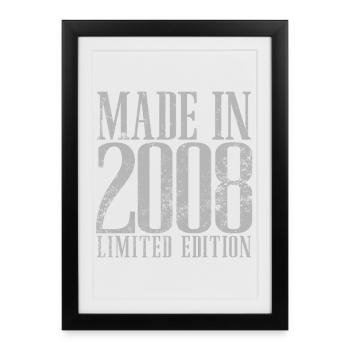 2008 Vintage Born Vintage Birthday Gift - Framed poster (27 × 37 cm) - black - Front