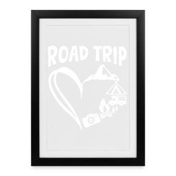 Camping Scouts Mountain Hiking Road Trip Campers - Framed poster (27 × 37 cm) - black - Front