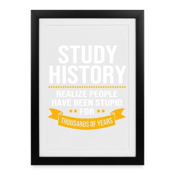 Histoire de l’historien historique - Affiche encadrée (27 × 37 cm) - noir - Devant