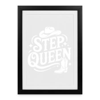 Step Queen Western Line Dance - Framed poster (27 × 37 cm) - black - Front