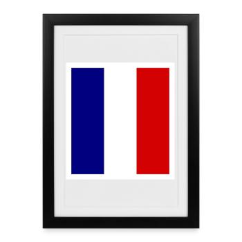 Flag France Classic - Framed poster (27 × 37 cm) - black - Front
