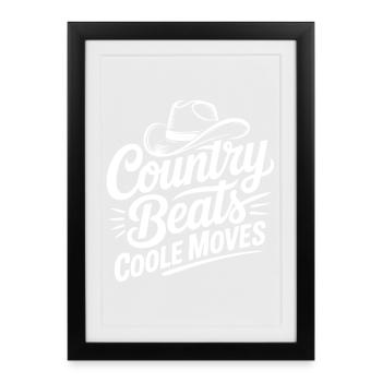 Country Moves Cool - Framed poster (27 × 37 cm) - black - Front