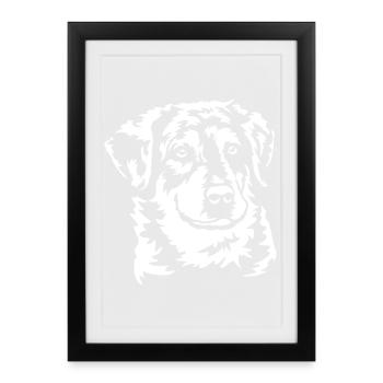 Carea Leone's Head "Black Edition" - Framed poster (27 × 37 cm) - black - Front