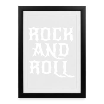Rock and Roll Gothic logo - Framed poster (27 × 37 cm) - black - Front
