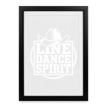 Line Dance Style - Framed poster (27 × 37 cm) - black - Front