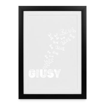Boot Giusy - Gerahmtes Poster (27 × 37 cm) - Schwarz - Vorne