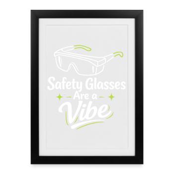 Goggle Vibe | Laboratory Safety - Framed poster (27 × 37 cm) - black - Front