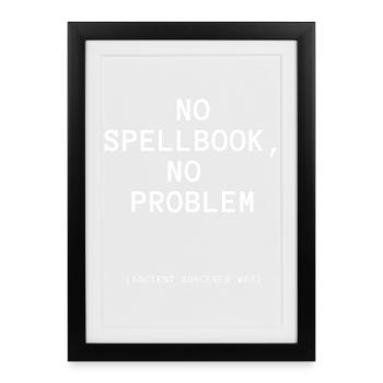 T-shirt sur le thème du sorcier de DeD - Affiche encadrée (27 × 37 cm) - noir - Devant