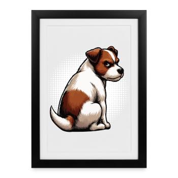 Jack Russel terrier Jack russel owner Jacky - Framed poster (27 × 37 cm) - black - Front