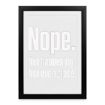 Nope Not Happening Neurodivergent PDA Pride - Framed poster (27 × 37 cm) - black - Front